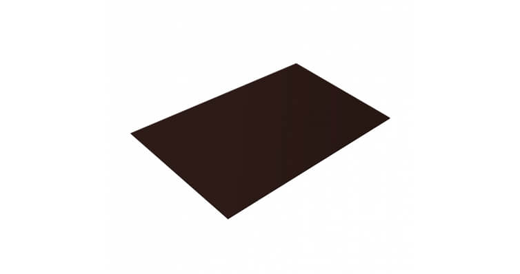 Плоский лист 0.5 PurLite Мatt с пленкой RAL 8017 шоколад