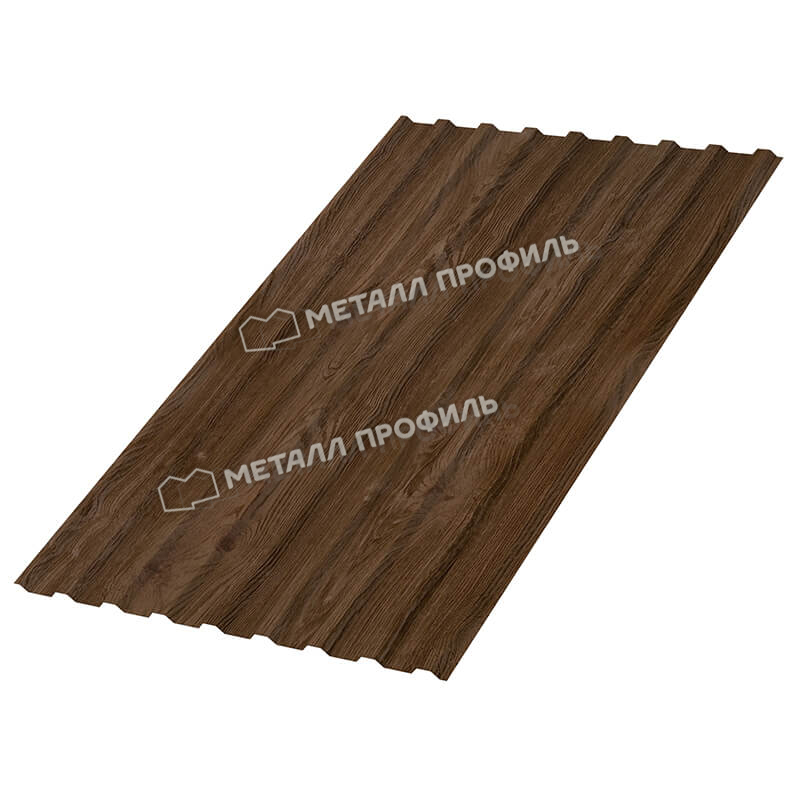 Профилированный лист МП-20x1100-A (ECOSTEEL_MA-01-МореныйДуб-0,5)