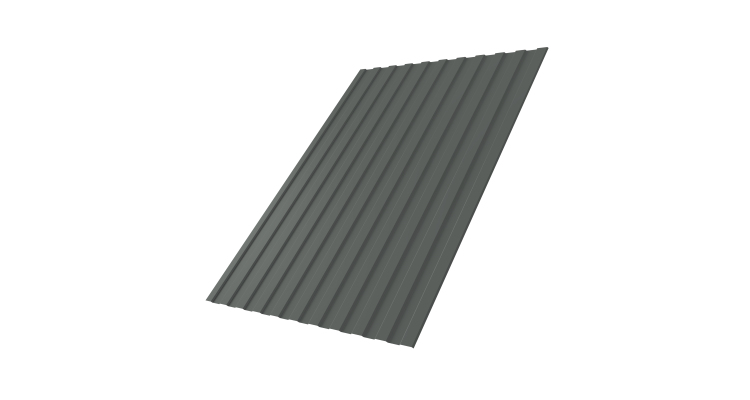 Профнастил С8А 0,45 PE RAL 7005 мышино-серый