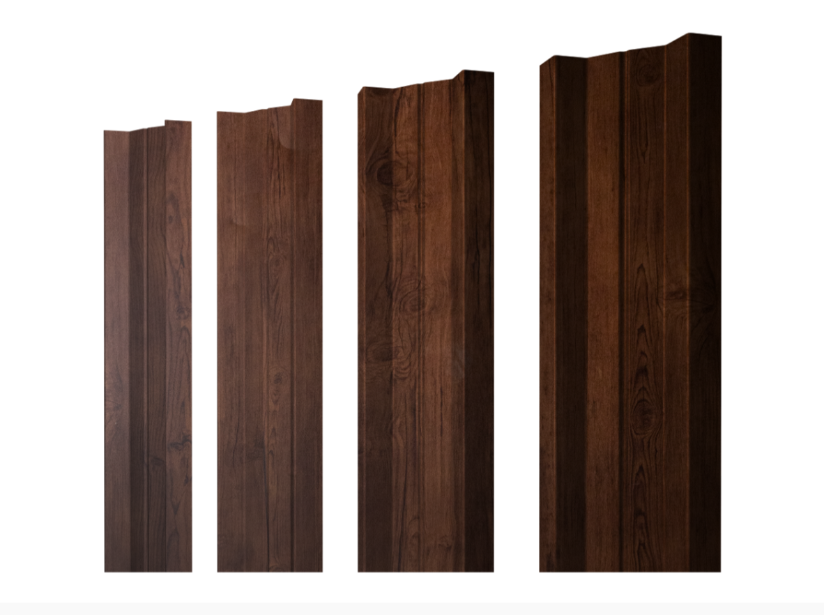 Штакетник М-образный А с прямым резом 0.45 Print-Double Premium Cherry Wood Fresh