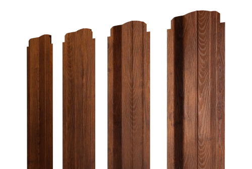 Штакетник П-образный B фигурный 0,45 Print-Double Premium Golden Wood Fresh