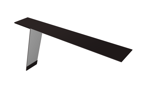 Планка карнизная фальц 130х80 0,5 Satin с пленкой RAL 9005 черный (3м)