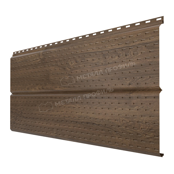 Софит Металл Профиль перфор. Lбрус-XL-14х335 (ECOSTEEL_MA-12-Античный Дуб-0.45)