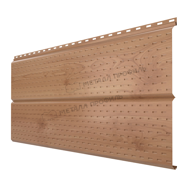 Софит Металл Профиль перфор. Lбрус-XL-14х335 (ECOSTEEL_T-12-Золотой Орех-0.45)