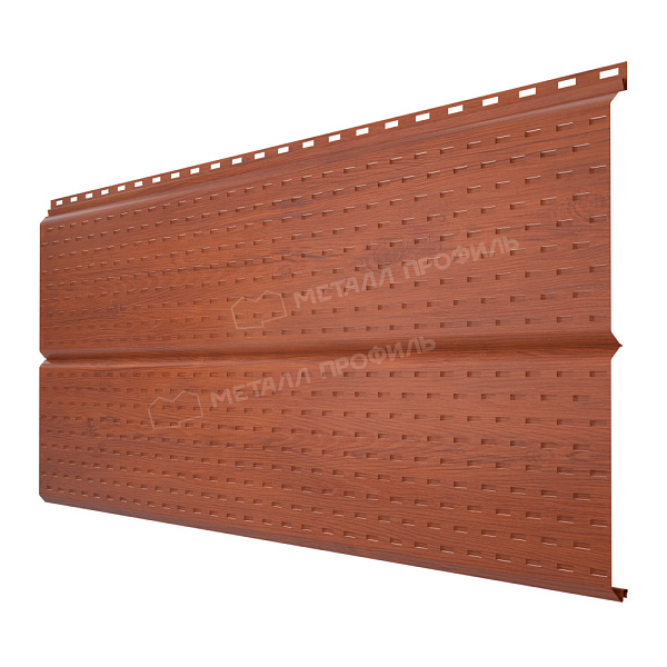 Софит Металл Профиль перфор. Lбрус-XL-14х335 (ECOSTEEL_T-12-Дуб-0.45)