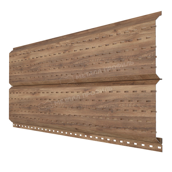 Софит Металл Профиль Lбрус-15х240 (ECOSTEEL_T-01-Персик. Дерево-0.5)