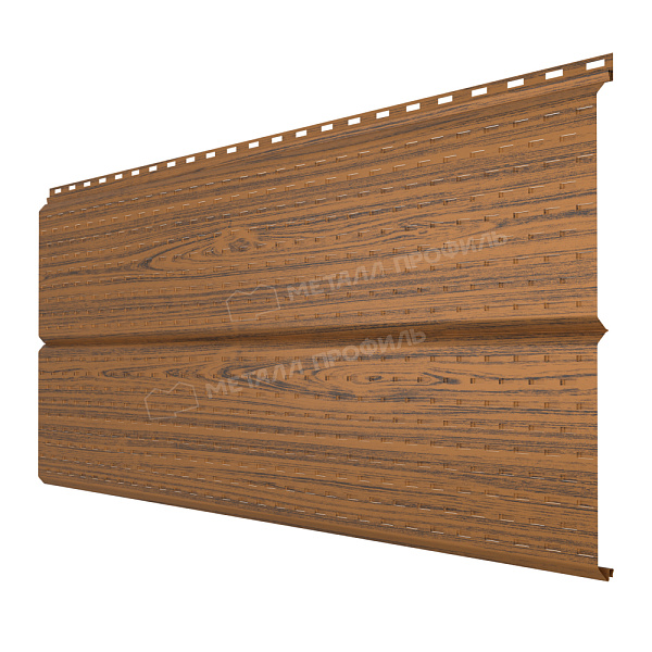 Софит Металл Профиль перфор. Lбрус-XL-14х335 (ECOSTEEL_T-01-ЗолотойДуб-0.5)