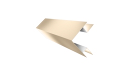 Планка угла внешнего сложного Экобрус Grand Line 0,45 Drap TX RAL 1015 светлая слоновая кость (2м)