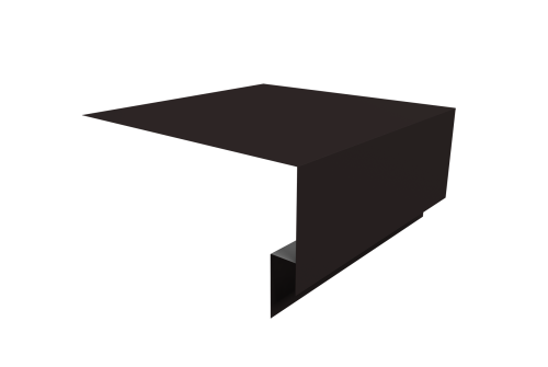 Планка околооконная сложная Экобрус Grand Line 200х75х25 0,5 Drap TX RAL 9005 черный (2м)