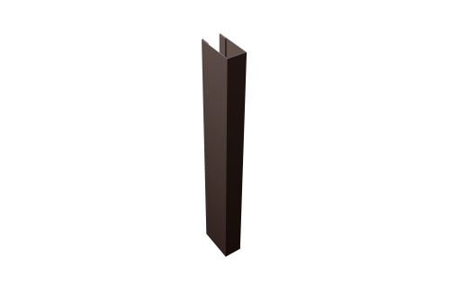 Стойка Texas для калиток и ворот 0,45 PE-Double RAL 8017 шоколад (2м)