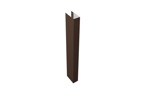 Стойка жалюзи Texas 0,5 Satin Matt TX RAL 8017 шоколад для калиток и ворот (3м)