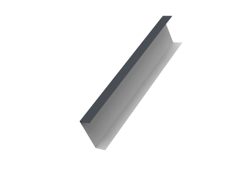 Декоративная накладка на столб универсальная 60х60 для забора жалюзи 0,7 PE RAL 7024 мокрый асфальт (1,8м)