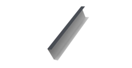 Декоративная накладка на столб универсальная 60х60 для забора жалюзи 0,5 Satin Matt RAL 7024 мокрый асфальт (3м)