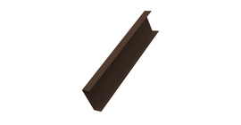 Декоративная накладка на столб универсальная 60х60 для забора жалюзи 0,5 Velur X RAL 8017 шоколад (3м)