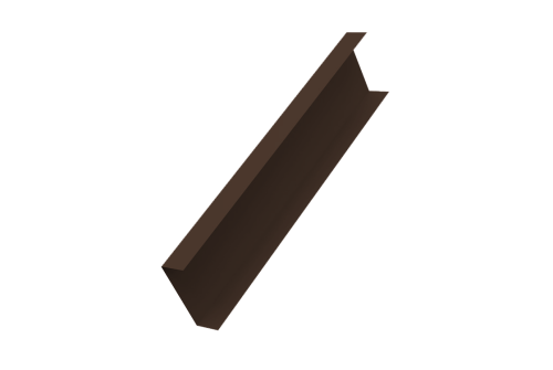 Декоративная накладка на столб универсальная 62х55 для забора жалюзи 0,45 PE-Double RAL 8017 шоколад (1,8м)