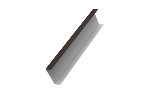 Декоративная накладка на столб универсальная 62х55 для забора жалюзи 0,5 Satin RR 32 темно-коричневый (1,8м)