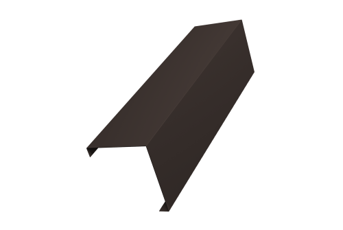 Декоративная накладка на столб универсальная угловая 60х60 для забора жалюзи 0,45 Drap-double TX RR 32 темно-коричневый (3м)