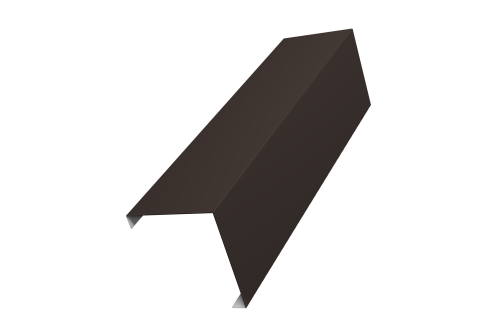 Декоративная накладка на столб универсальная угловая 62х55 для забора жалюзи 0,5 Satin Matt TX RR 32 темно-коричневый (3м)