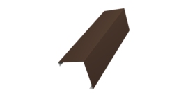 Декоративная накладка на столб универсальная угловая 80х80 для забора жалюзи 0,5 Satin Matt TX RAL 8017 шоколад (2,5м)