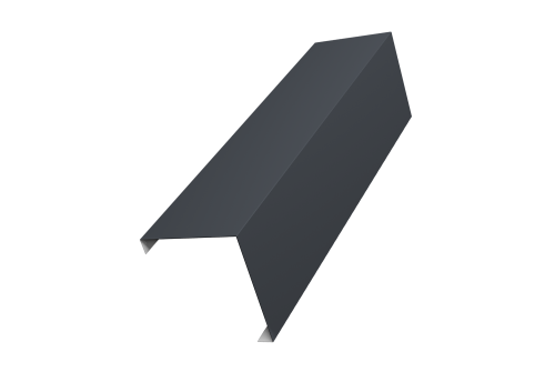 Декоративная накладка на столб универсальная угловая 80х80 для забора жалюзи 0,5 PurPro Matt 275 RAL 7024 мокрый асфальт (1,8м)