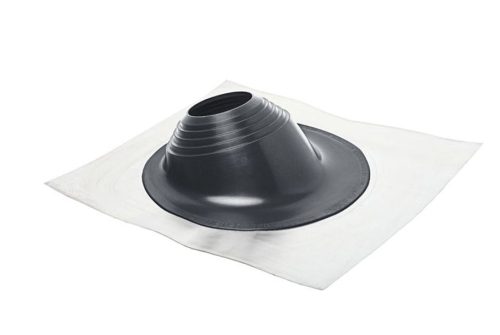 Проходной элемент MF угловой №2 (180-280мм) +185 EPDM (металлический неокрашенный фланец) темно-серый