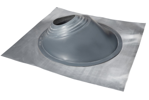 Проходной элемент MF угловой №3.1 (280-460мм) +185 EPDM (металлический неокрашенный фланец) серый