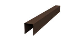 Планка опорная составная внутренняя для забора жалюзи Palermo 0,45 Drap TwinColor RAL 8017 шоколад (2м)