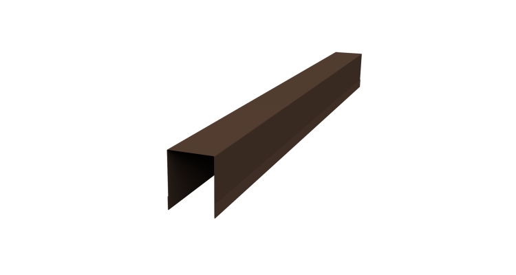 Планка опорная составная внутренняя для забора жалюзи Palermo 0,45 Drap TwinColor RAL 8017 шоколад (2м)
