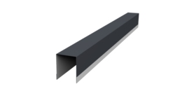 Планка опорная составная внутренняя для забора жалюзи Palermo 0,5 Satin Matt TX RAL 7024 мокрый асфальт (2,5м)