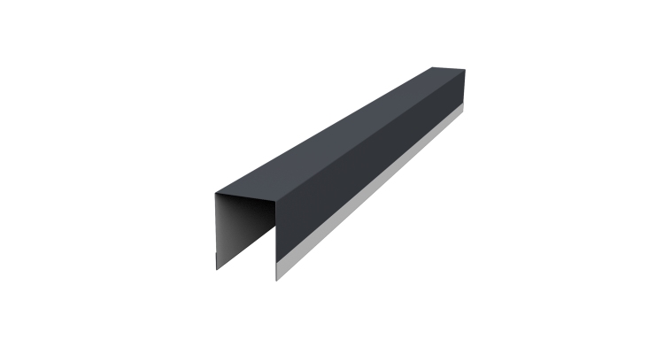 Планка опорная составная внутренняя для забора жалюзи Palermo 0,45 Drap TX RAL 7024 мокрый асфальт (2,5м)