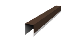 Планка опорная составная внутренняя для забора жалюзи Palermo 0,45 Drap TX RAL 8017 шоколад (2,5м)