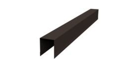 Планка опорная составная внутренняя для забора жалюзи Palermo 0,45 PE-Double RR 32 темно-коричневый (3м)
