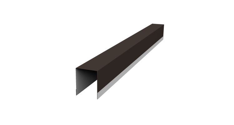 Планка опорная составная внутренняя для забора жалюзи Palermo 0,5 PurPro Matt 275 RR 32 темно-коричневый (3м)