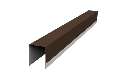 Планка опорная составная внутренняя для забора жалюзи Palermo 0,5 Satin Matt TX RAL 8017 шоколад (3м)