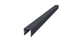 Планка вертикальная лицевая для забора жалюзи Palermo 0,45 Drap TX RAL 7024 мокрый асфальт (2,5м)