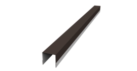 Планка вертикальная обратная для забора жалюзи Palermo 0,5 Satin RR 32 темно-коричневый (3м)