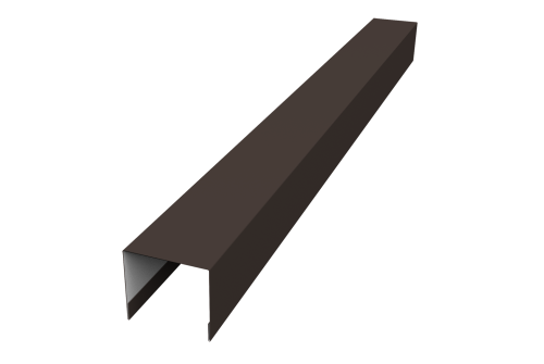 Стойка боковая крепежная для забора жалюзи Palermo 0,5 Rooftop Бархат RR 32 темно-коричневый (2,5м)