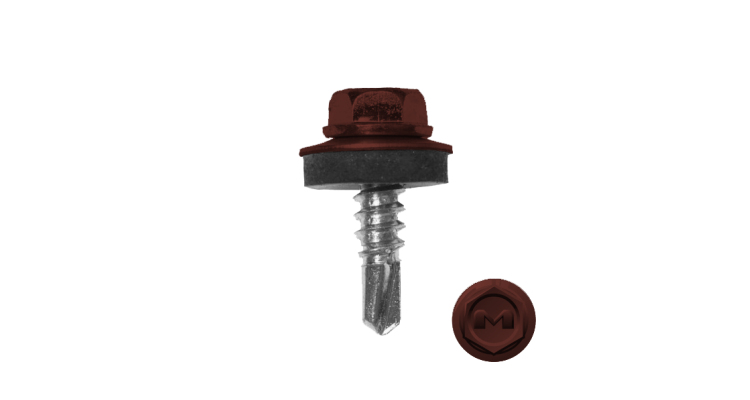 Саморез по металлу Daxmer 5,5х19 RAL 3009 (250) сверло №3